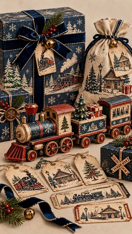 Christmas Wooden Gift Ephemera