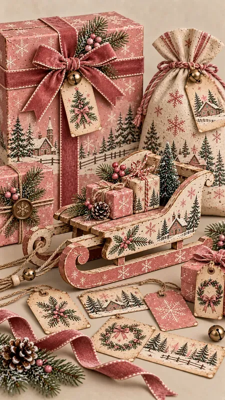 Christmas Wooden Gift Ephemera