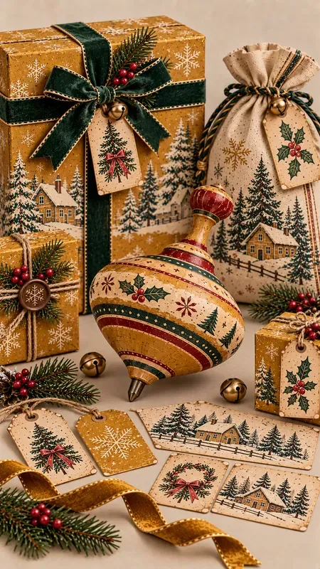 Christmas Wooden Gift Ephemera