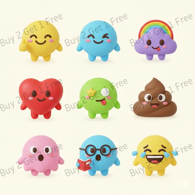 Cute Character Icon Grids