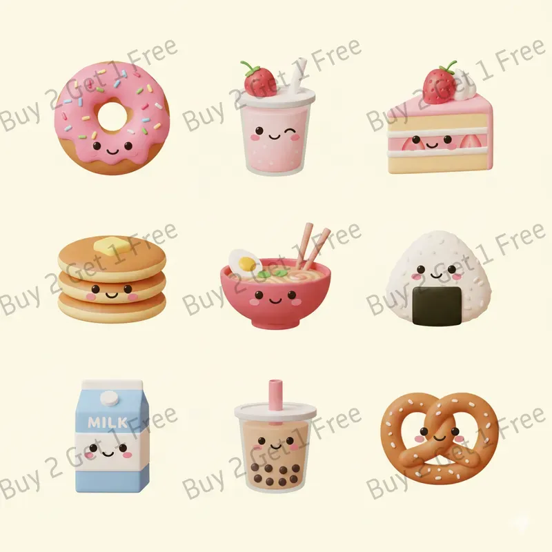 Cute Character Icon Grids