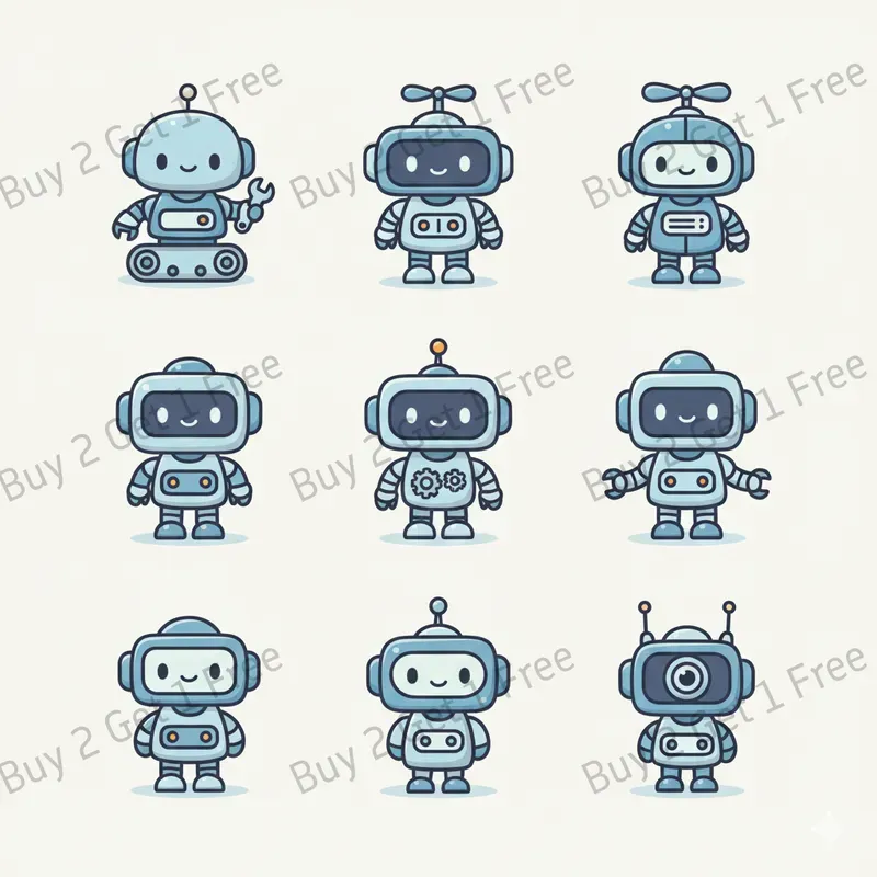 Cute Character Icon Grids