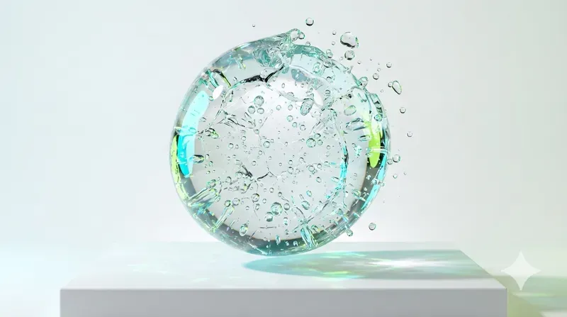 Abstract 3D Liquid Glass Backgrounds