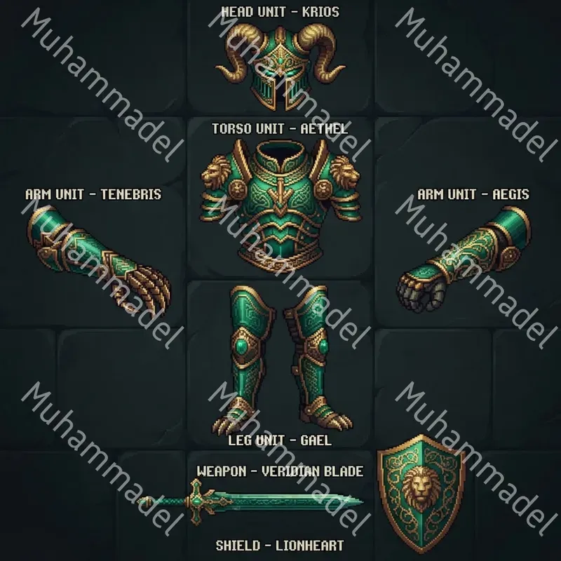 Pixel Character Parts Sheets