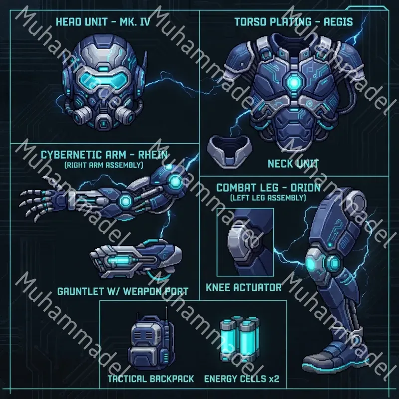 Pixel Character Parts Sheets