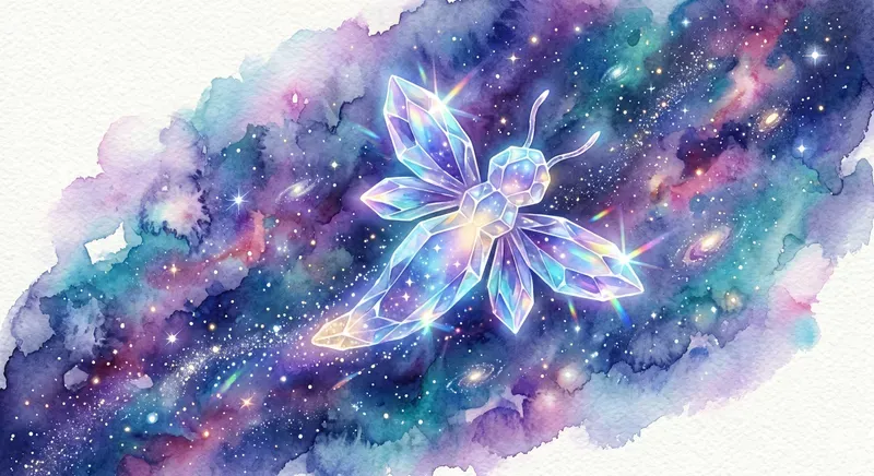 Cosmic Watercolor Crystal Ocean Animals