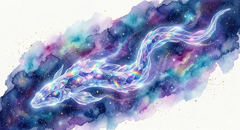 Cosmic Watercolor Crystal Ocean Animals