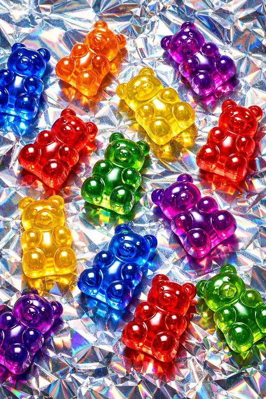 Glossy Pop Art Texture Contrasts