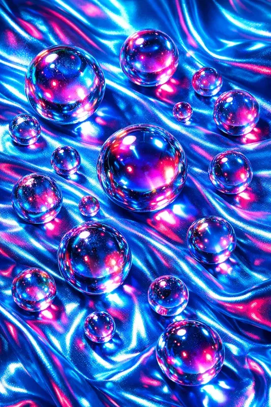 Glossy Pop Art Texture Contrasts