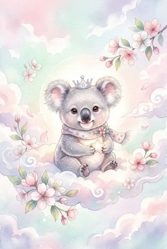 Whimsical Nursery Watercolor Animals Art