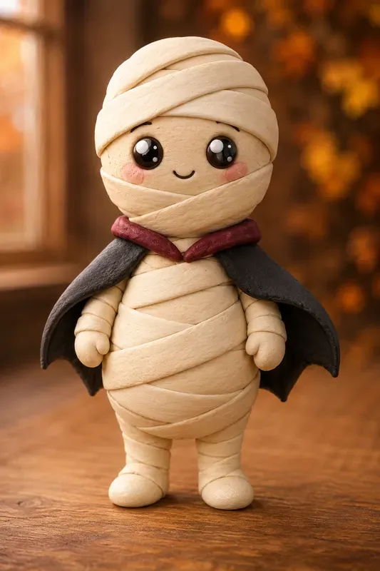 Handmade Halloween Mummy Figurines