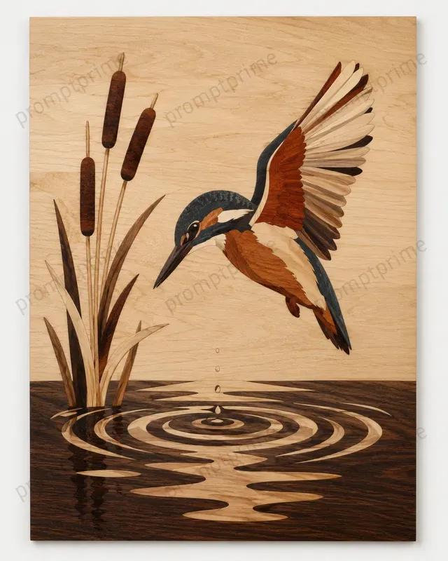 Wood Marquetry Wall Art