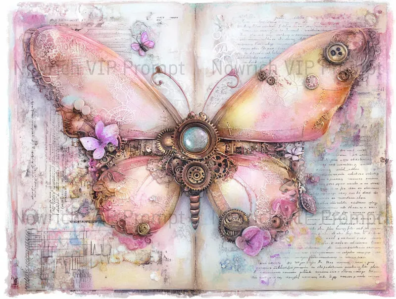 Cute Steampunk Junk Journal Pages