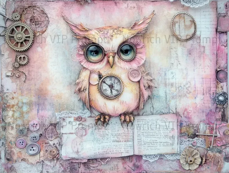 Cute Steampunk Junk Journal Pages