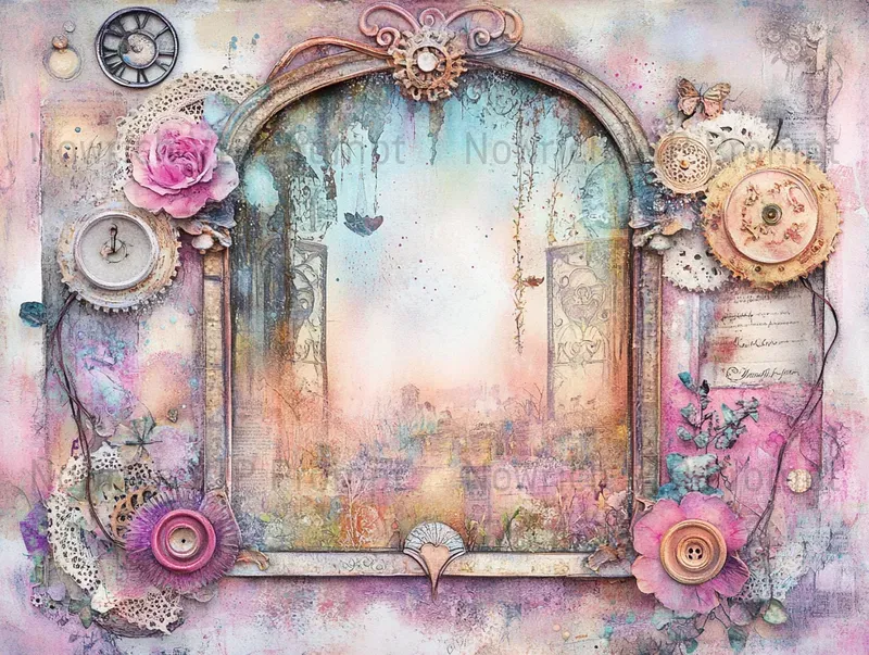 Cute Steampunk Junk Journal Pages