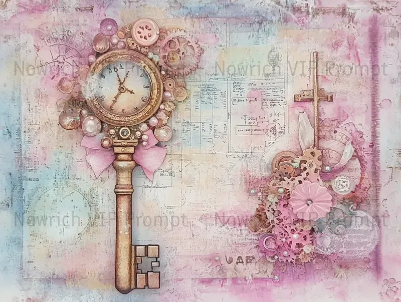 Cute Steampunk Junk Journal Pages