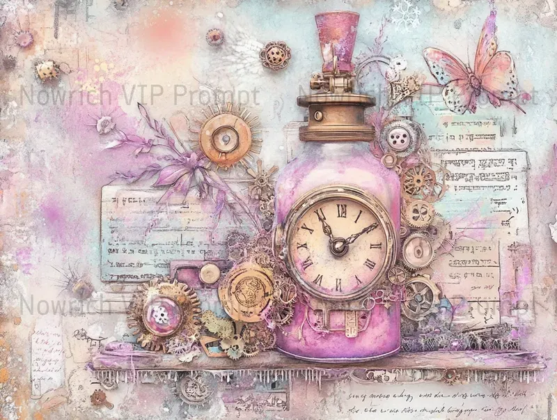 Cute Steampunk Junk Journal Pages