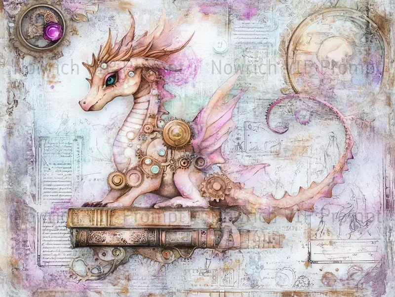 Cute Steampunk Junk Journal Pages