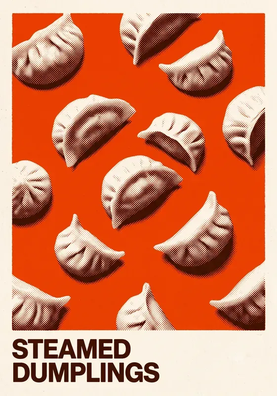 Minimalist Food Graphic Retro Posters