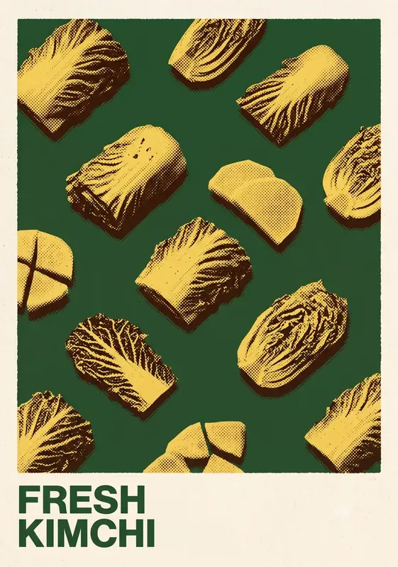Minimalist Food Graphic Retro Posters