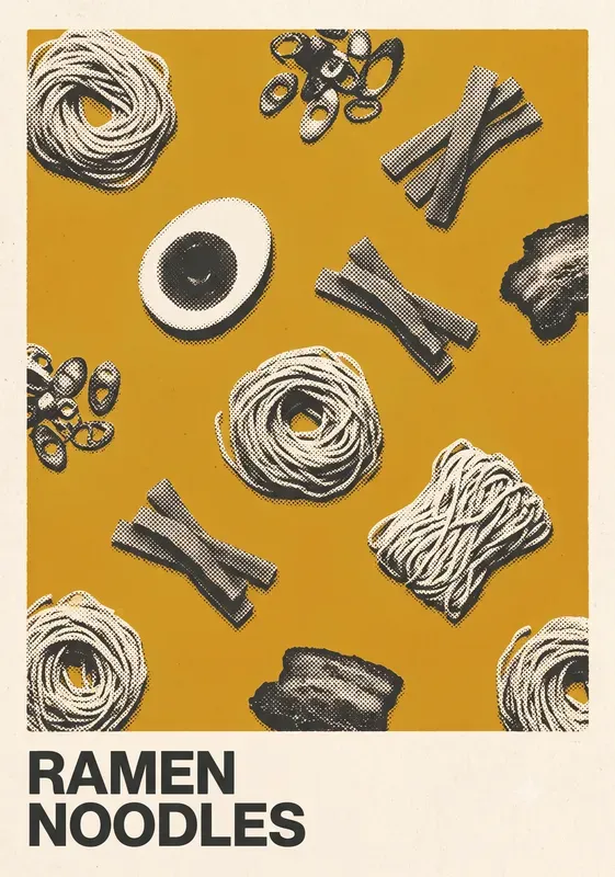 Minimalist Food Graphic Retro Posters