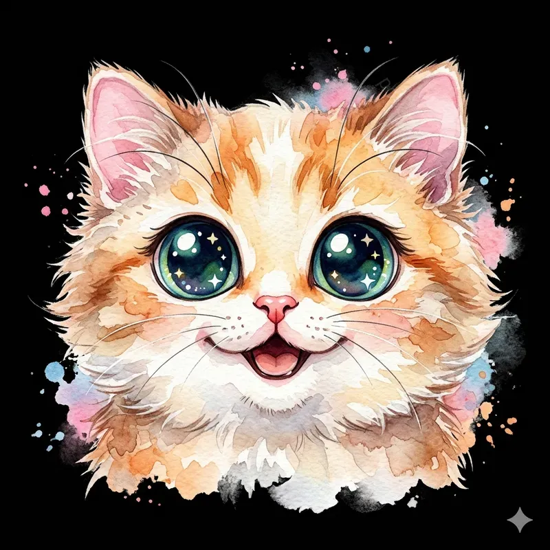 Cute Watercolor Faces