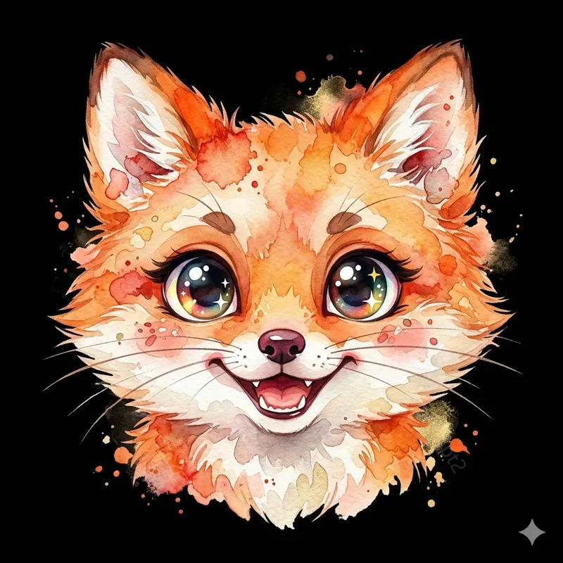 Cute Watercolor Faces