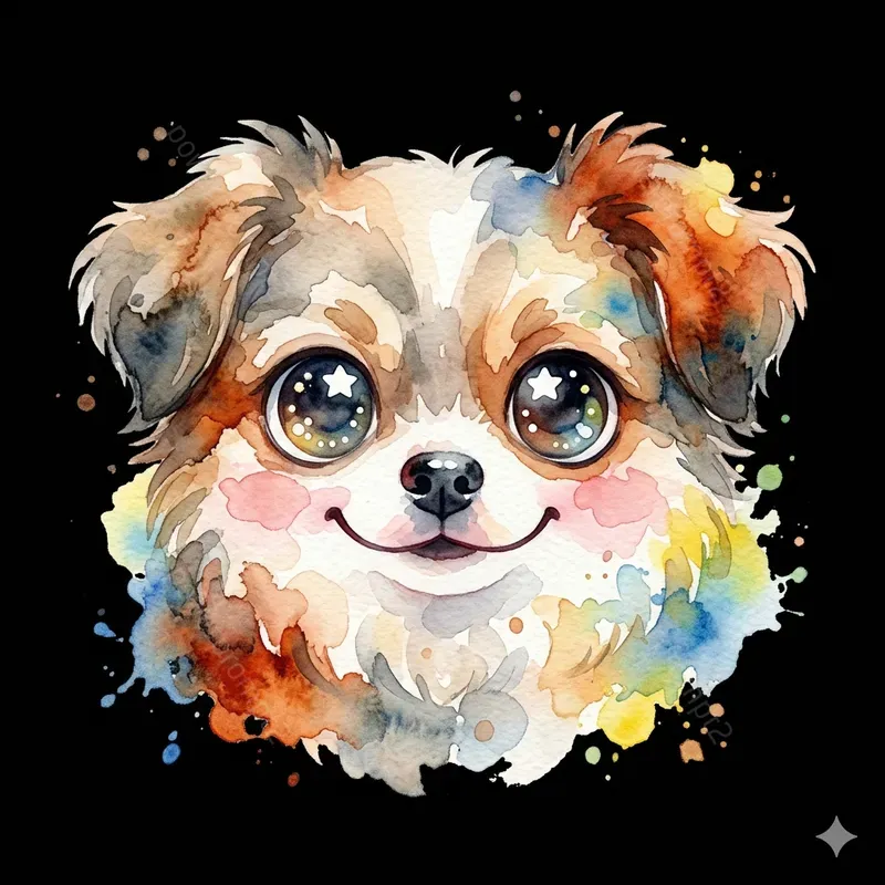 Cute Watercolor Faces