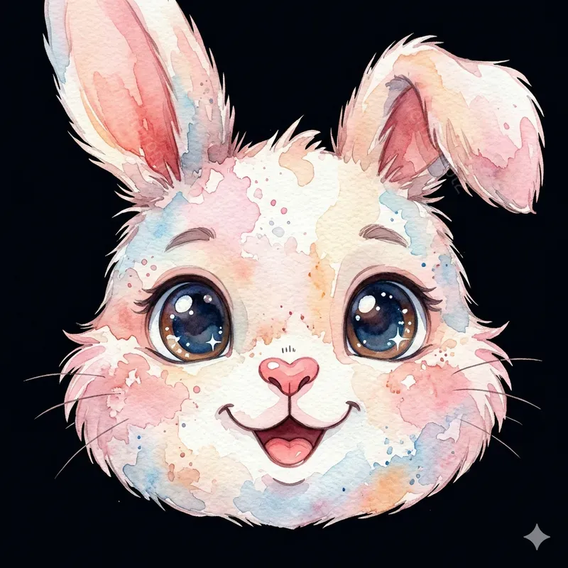 Cute Watercolor Faces