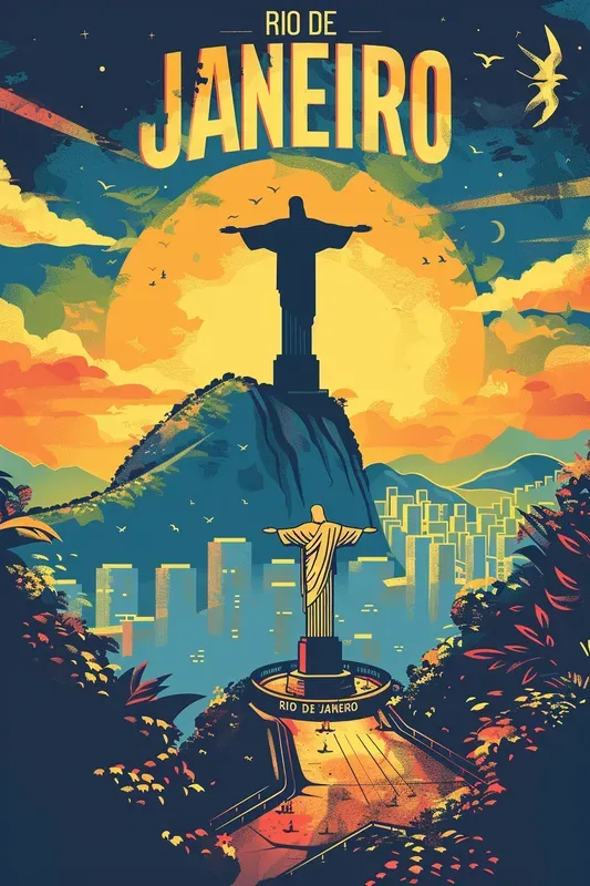 Customizable Vintage Travel Poster Prompts