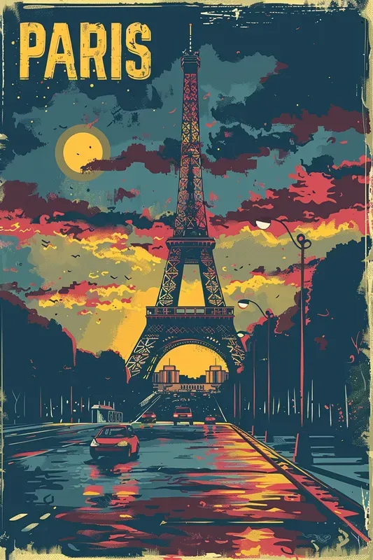 Customizable Vintage Travel Poster Prompts