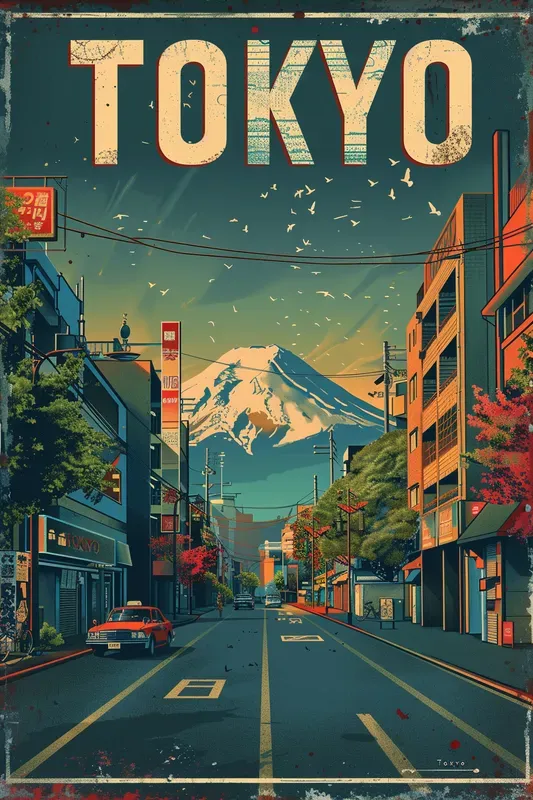Customizable Vintage Travel Poster Prompts