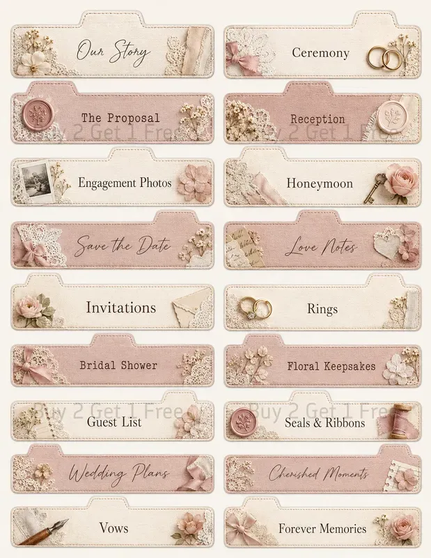 Junk Journal Section Tabs