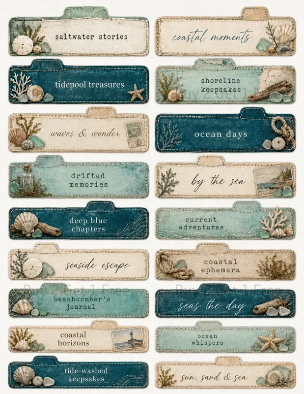 Junk Journal Section Tabs