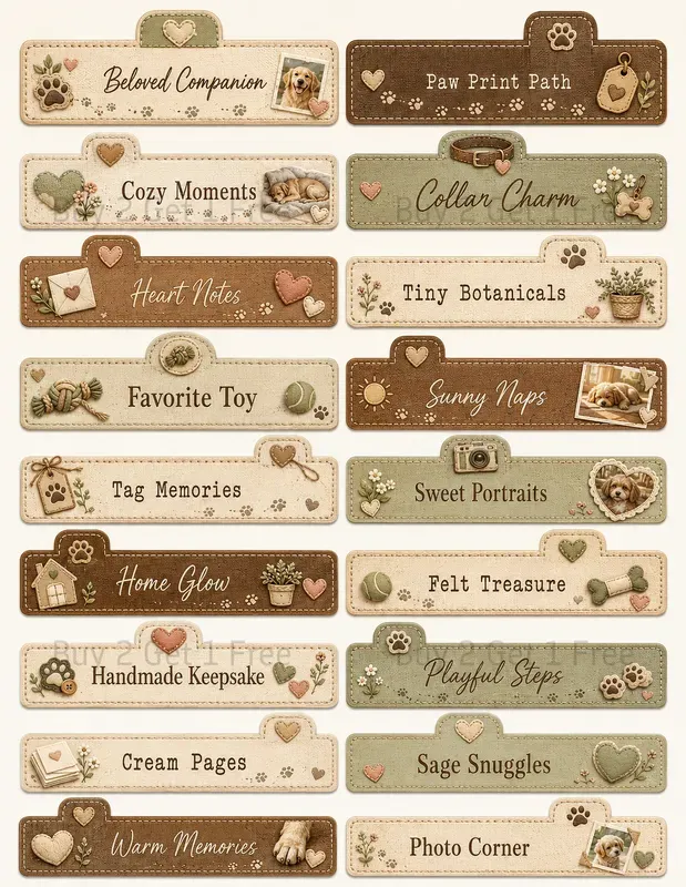 Junk Journal Section Tabs
