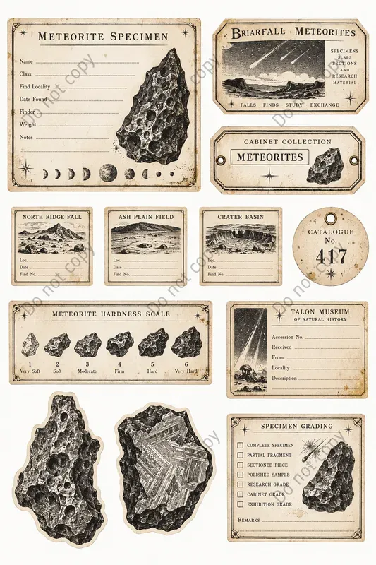 Crystal Mineral Cabinet Ephemera