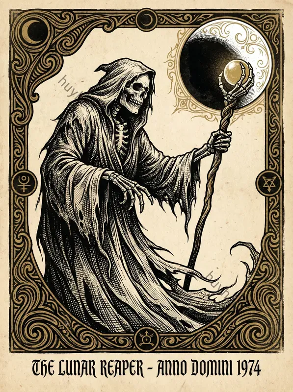 70s Psychedelic Occult Woodcut Art