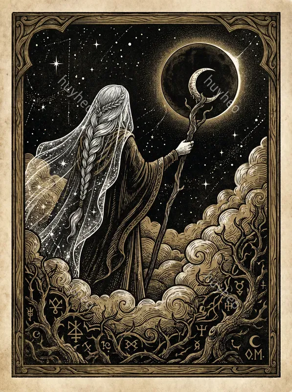 70s Psychedelic Occult Woodcut Art