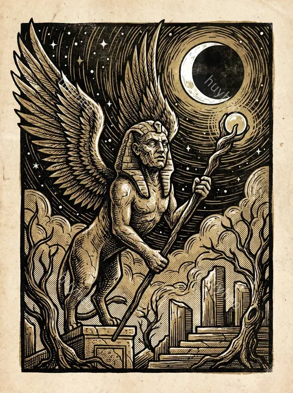 70s Psychedelic Occult Woodcut Art