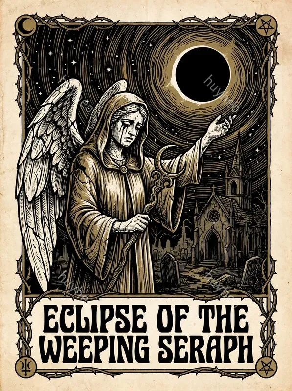 70s Psychedelic Occult Woodcut Art