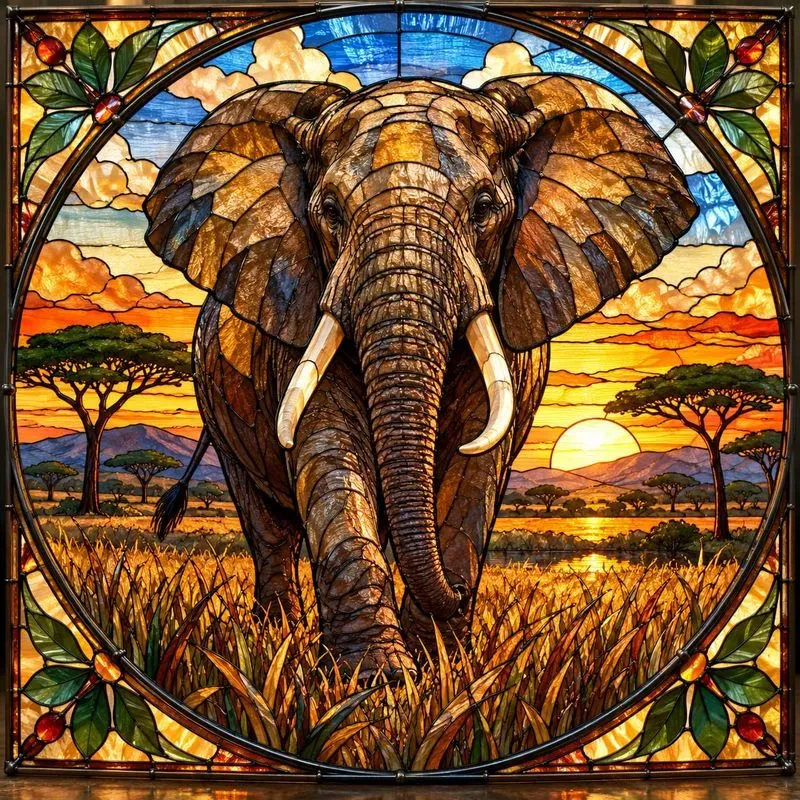 Stained Glass Wildlife Art