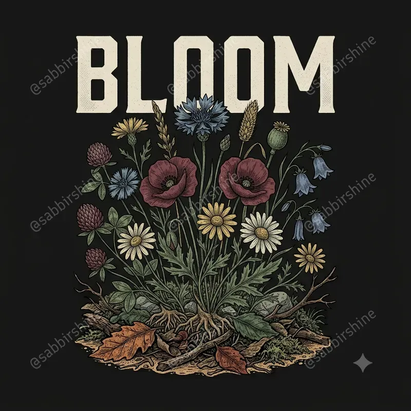 Vintage Botanical Tshirt Designs