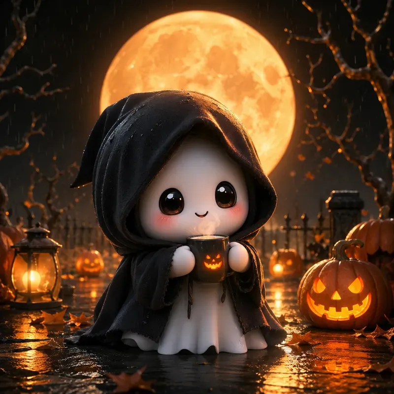 Cute Halloween Grim Reaper Characters