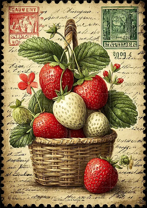 Vintage Spring Stamp Illustrations