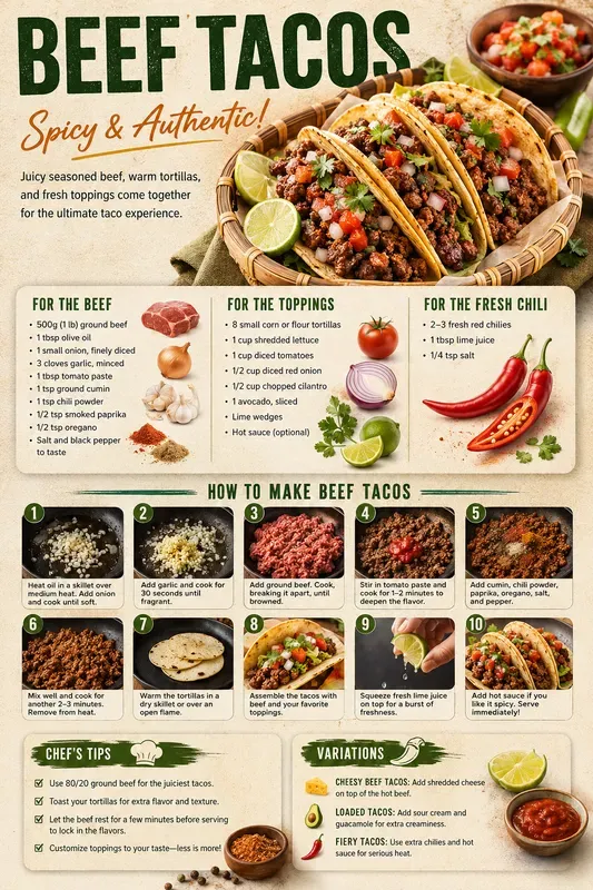 Professional Culinary Recipe Infographics