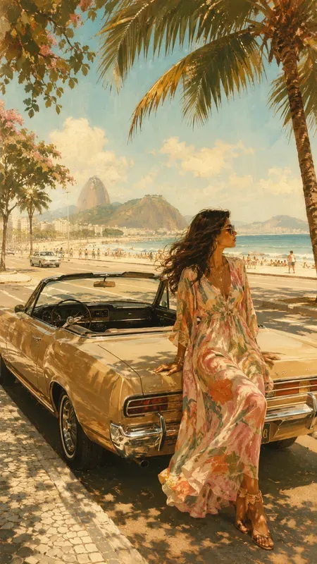 1970s Copacabana Breeze Illustrations