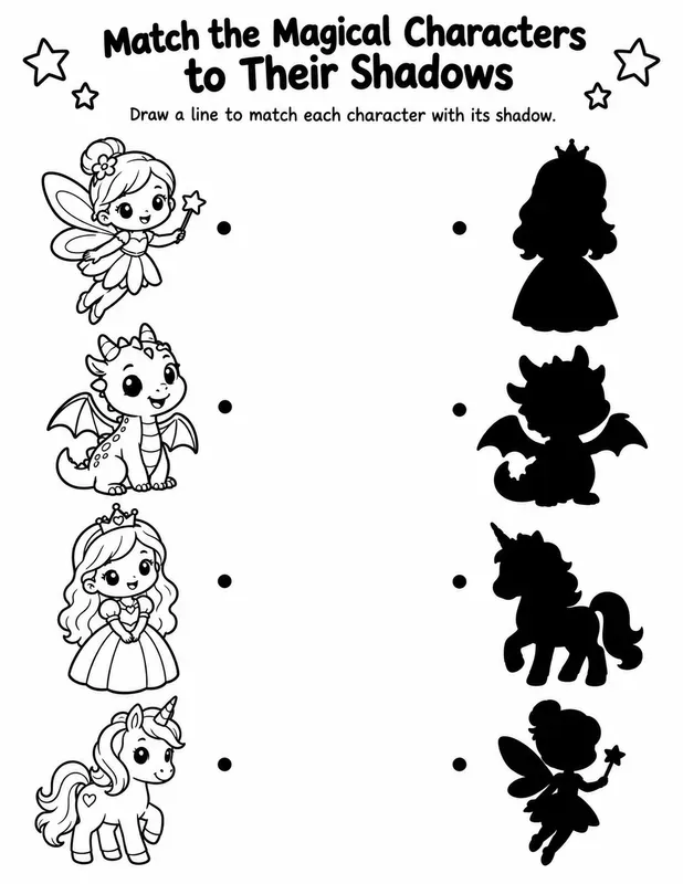 4 Fairytale Activity Pages For Kids