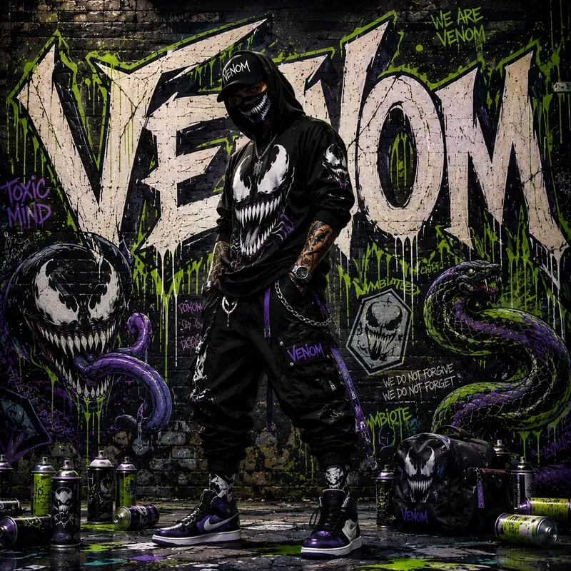 Urban Graffiti Mascot Character Art 8K