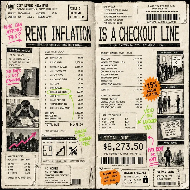 Fluorescent Receipt Zine Spreads