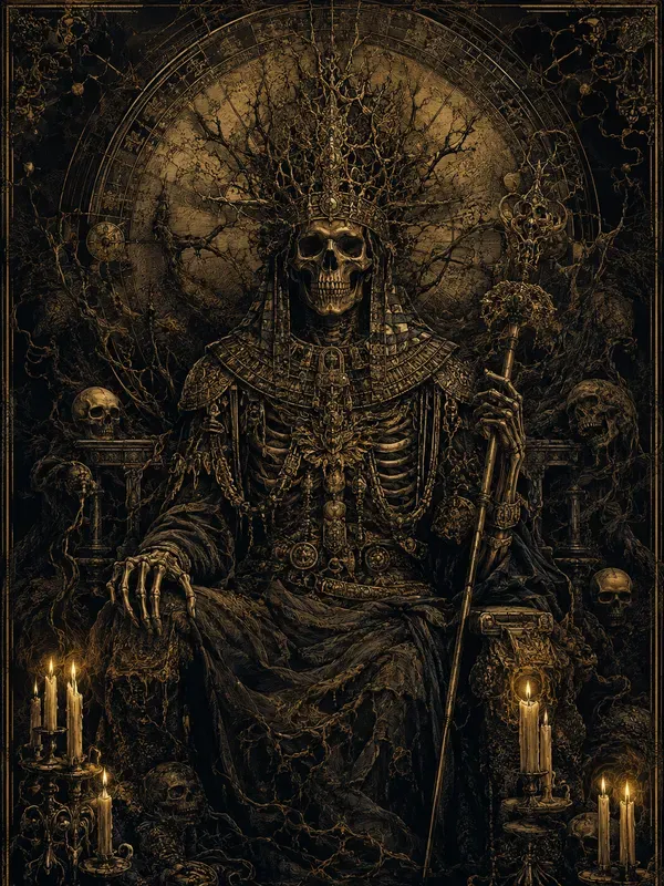 Intricate Dark Etching Art